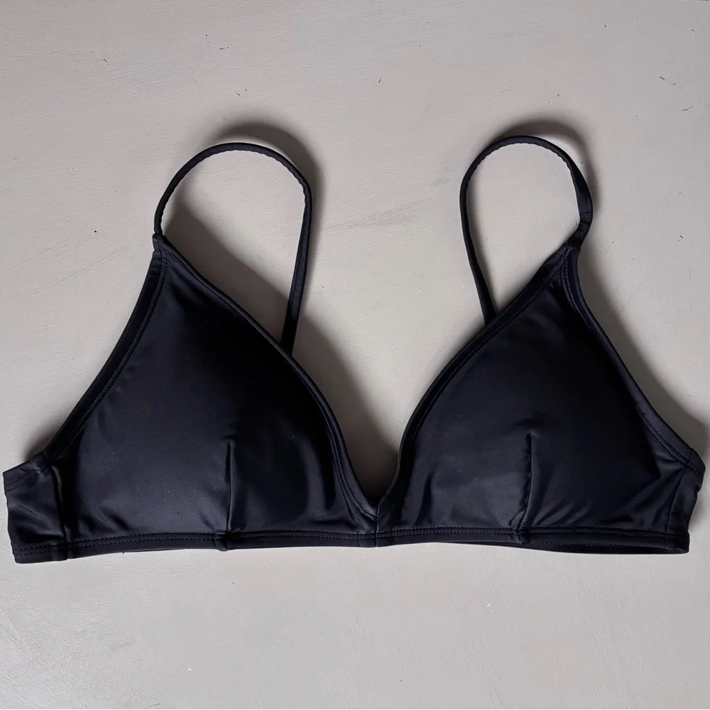 J. Crew No Tie Triangle Cup Sleek French Bikini Top - Picture 2 of 9
